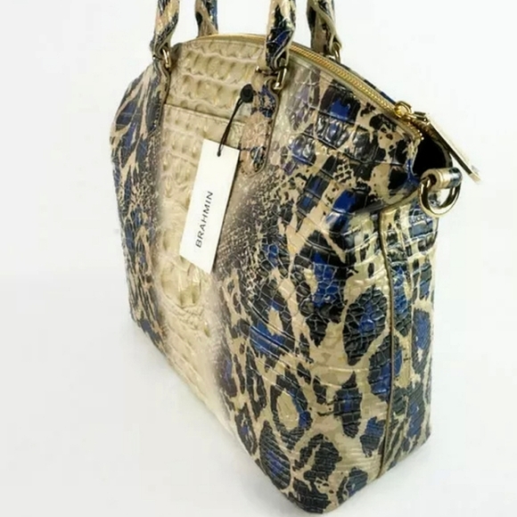 Brahmin 2 pcs Rare Duxbury Melbourne Satchel Purse Bag + Wallet NWT Italian - Picture 10 of 10